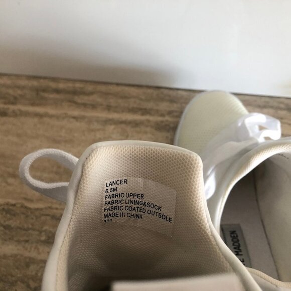 Women's White Steve Madden Fashion Sneakers Size 6.5 - Picture 6 of 9
